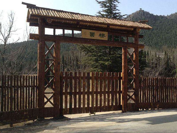 防腐木碳化木门头栅栏